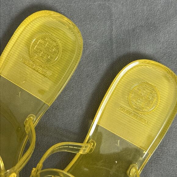 Tory Burch Mini Miller Jelly Flip Flop Thong Sandals Citrus Yellow Women's 7 - Picture 6 of 9